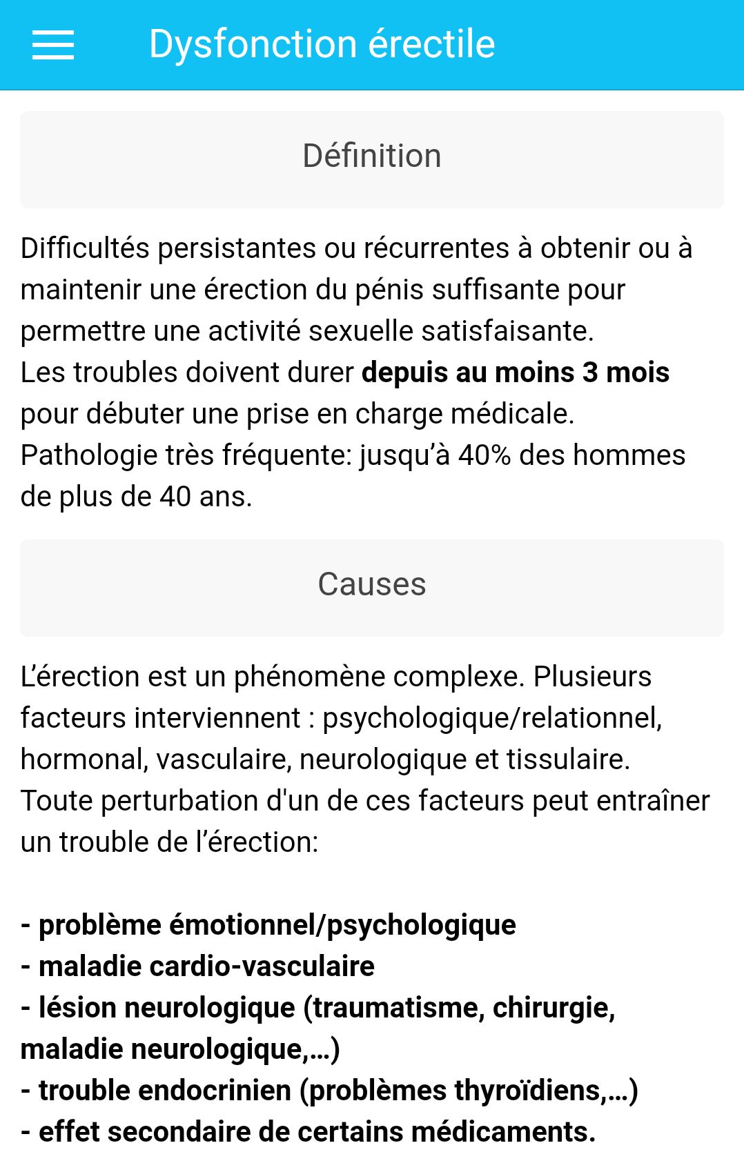 impuissance informations